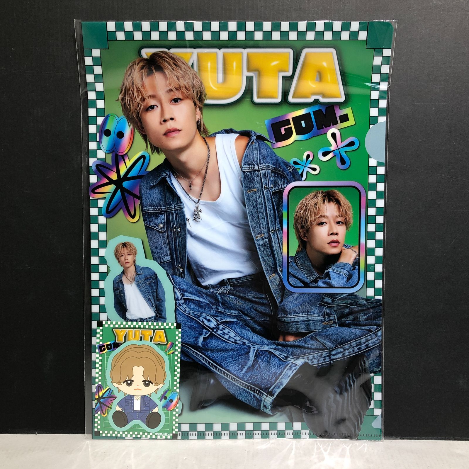 コムドットくじvol.2 YUTA ぬいぐるみ＆クリアファイル 城東19-009】コムドットくじ vol.2 A賞 YUTA ぬいぐるみ クリア