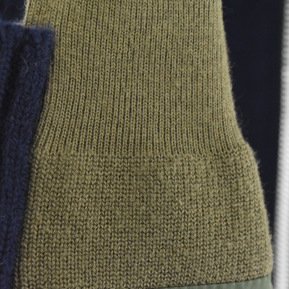 サカイ Sacai (サカイ) 19AW ニットドッキング ボンバーブルゾン