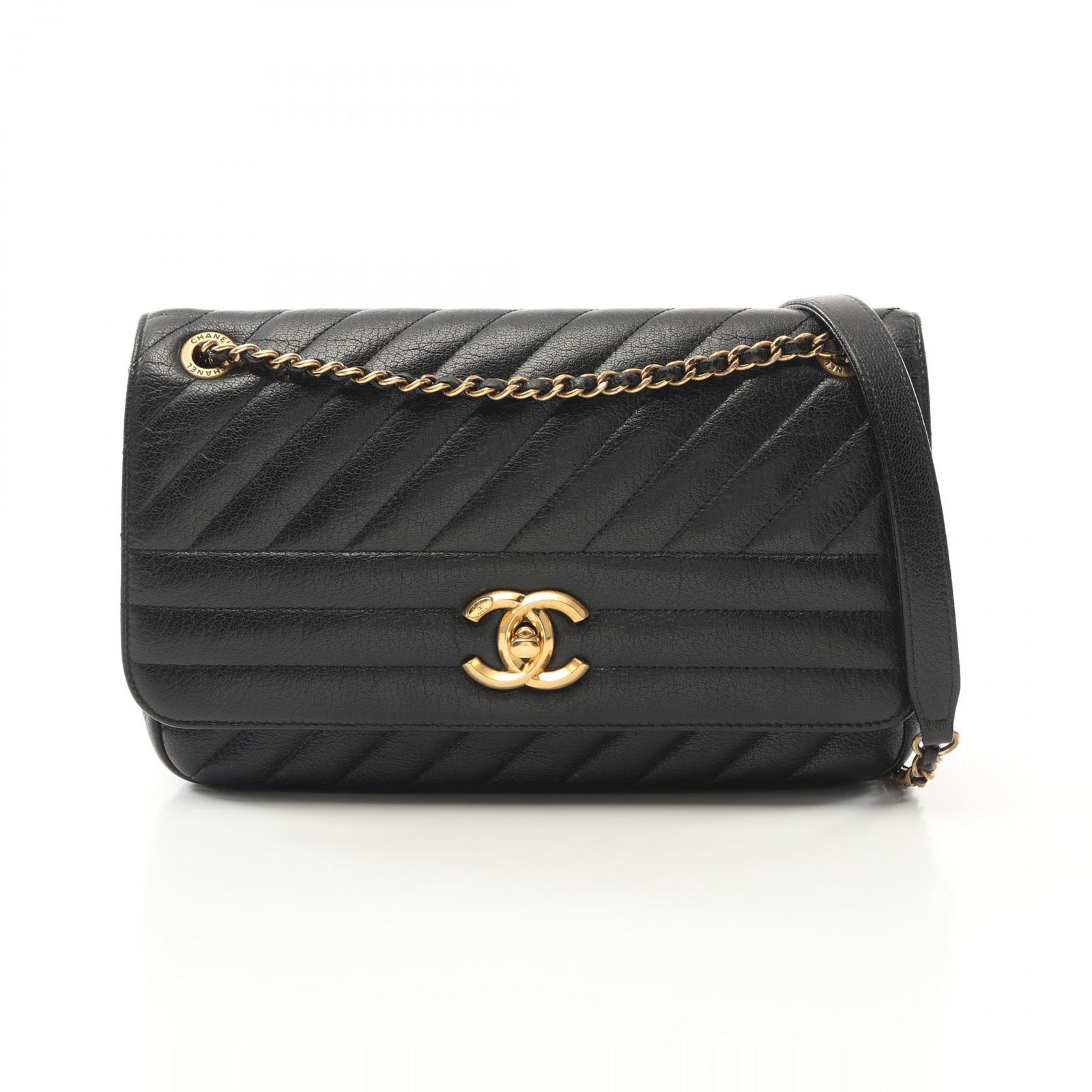 CHANEL スーパーコピー ショルダーバッグ ブラックレザー