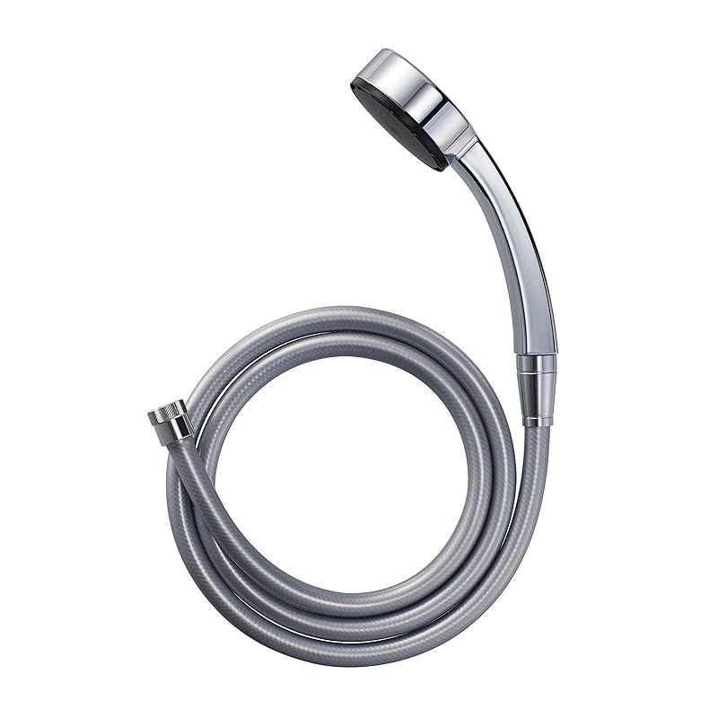 SANEI シャワーセット 節水25% メッキシャワヘッド メタリック調ホース1.6? アダプター付 PS3950-CTA-CC シルバー 0