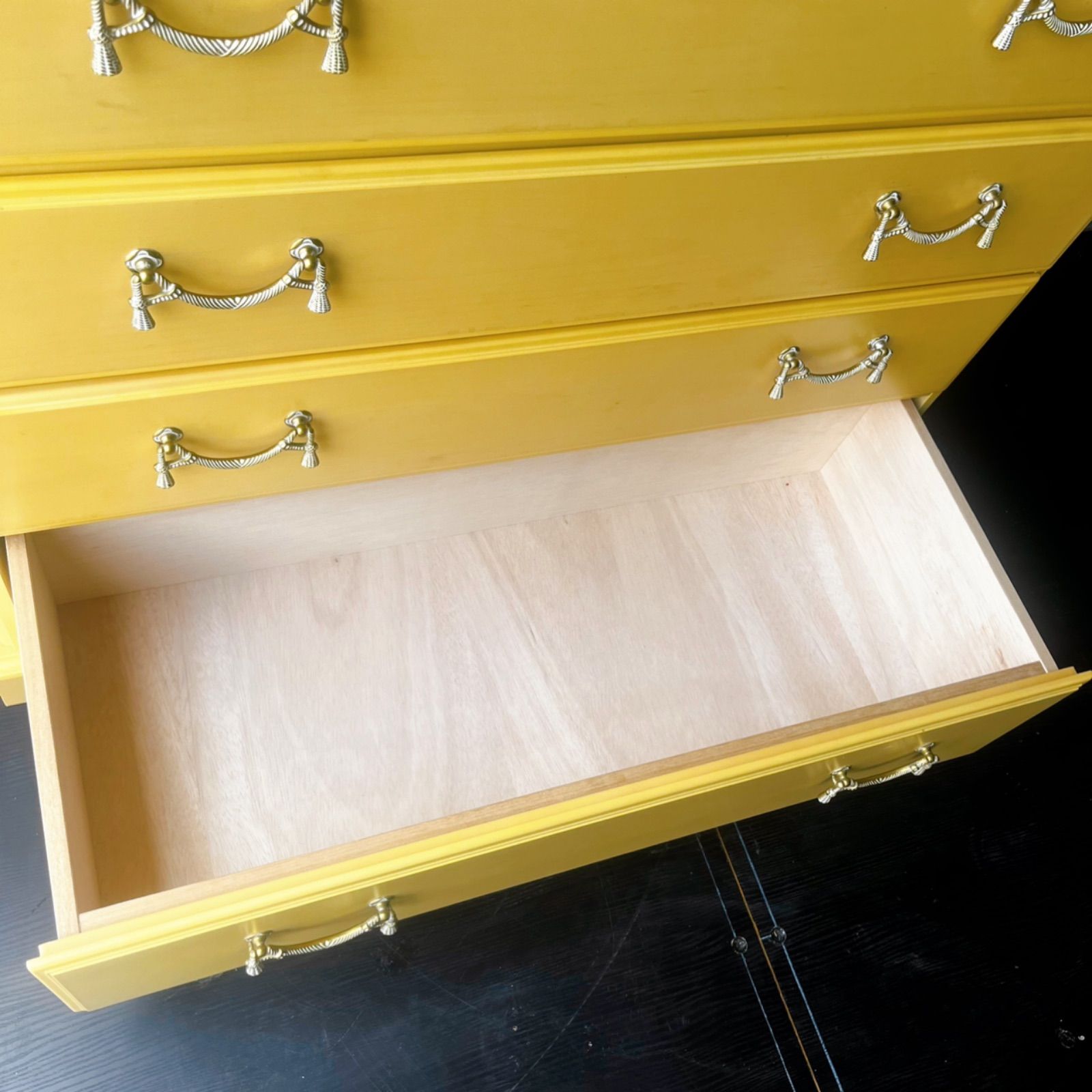 取付無料！大塚家具 マリアンディール アンティーク姫系6段イエロー