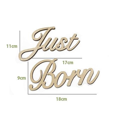 【在庫処分】ニューボーンフォト 新生児Just Born 月齢フォト ウッドレター 出産祝い マンスリーバナー 撮影小物 撮影アイテム 木製 レターバナー ベビー グッズ Born Just ニューボーンフォト 飾り プレート ニューボーンフォト・月齢