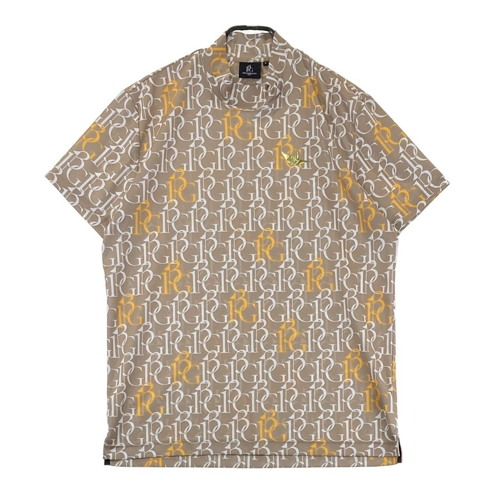サイズ 5 1PIU1UGUALE3 GOLF GRT208 半袖モックネックTシャツ 総柄 ベージュ系 240101472633 ゴルフウェア メンズ ストスト