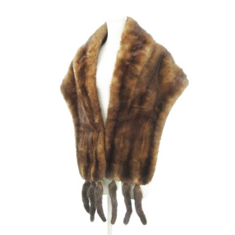 【美品】ミンク　ストール　毛皮　ファー　ブラウン系 楽天市場】【40%offクーポン!!】【訳あり】 パステルミンク