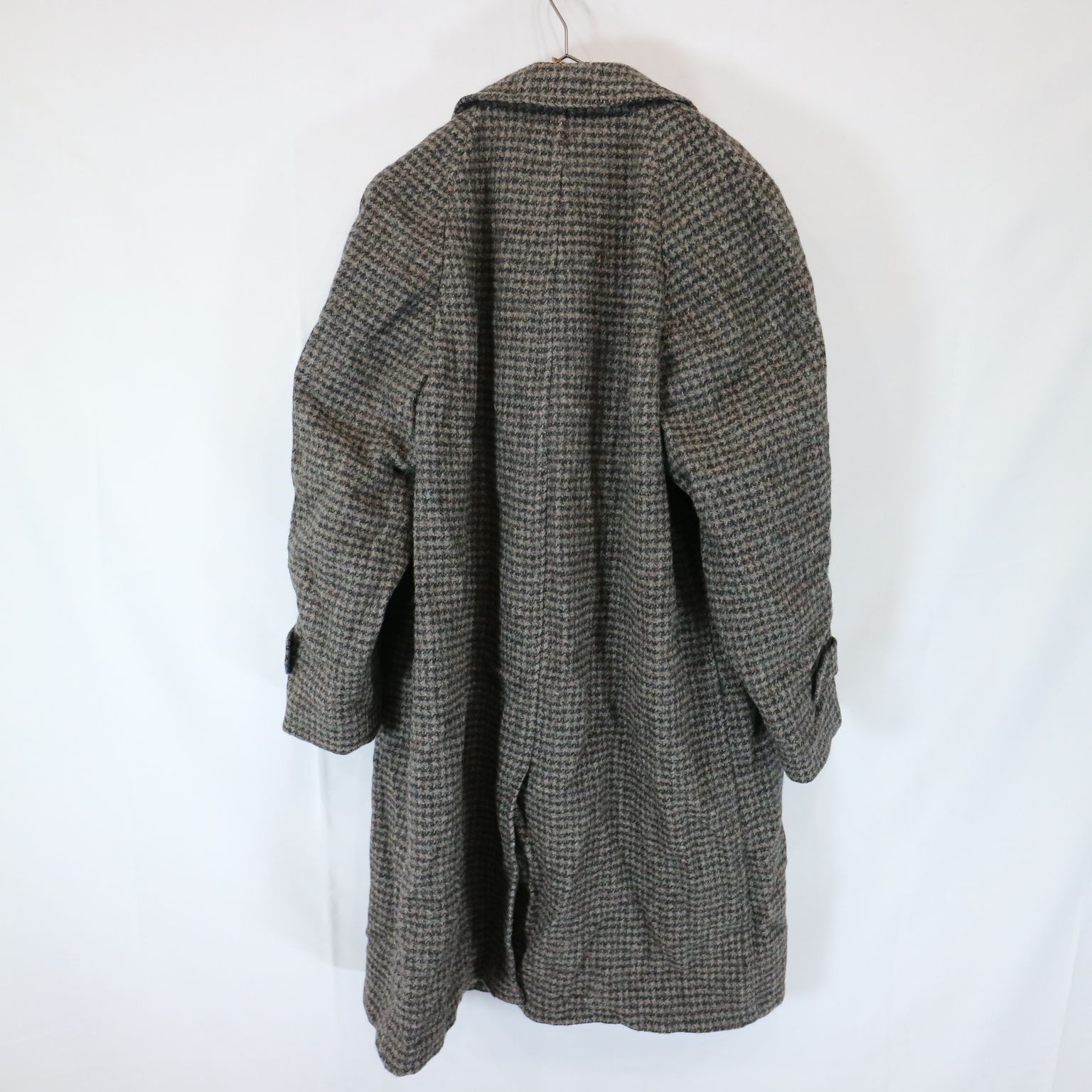 Harris Tweed ハリスツイード ウールコート チェック柄 グレー