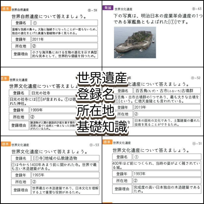 Ena様　中学受験　暗記カード　地理2点セット　サピックス　予習シリーズ 極める中学受験 社会(地理/地域別)暗記カード サピックス 予習