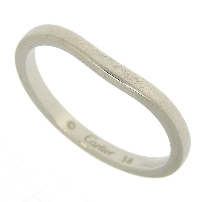 CARTIER カルティエ バレリーナ カーブ リング Pt950 プラチナ #58 18 
