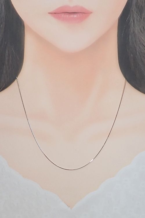 チェーンネックレス K18ホワイトゴールド ベネチアン 45.0cm 地金のみ  