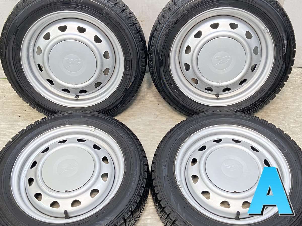155/65R14  nダンロップ ウィンターマックス WM02 n　 キャロウィン WM n14x4.5  100/114.3-4穴 n中古タイヤ スタッドレスタイヤ ホイールセット 4本セットn w14240928024