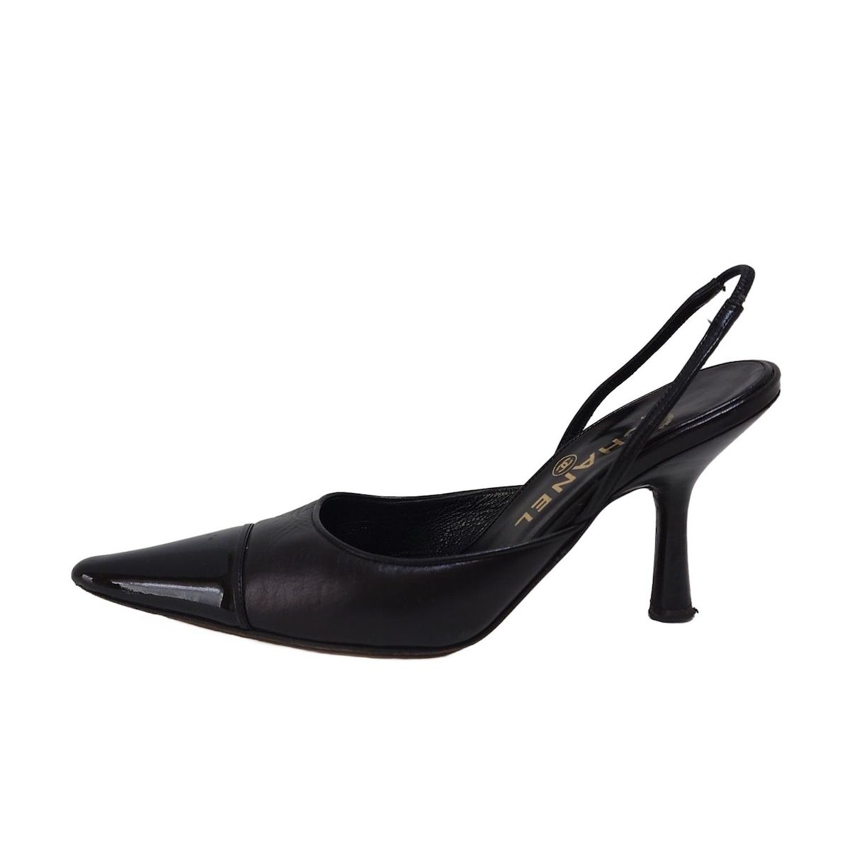 CHANEL ミュール　サンダル　35 1/2 CHANEL(シャネル) サンダル 35 1/2 C レディース - 黒 レザー