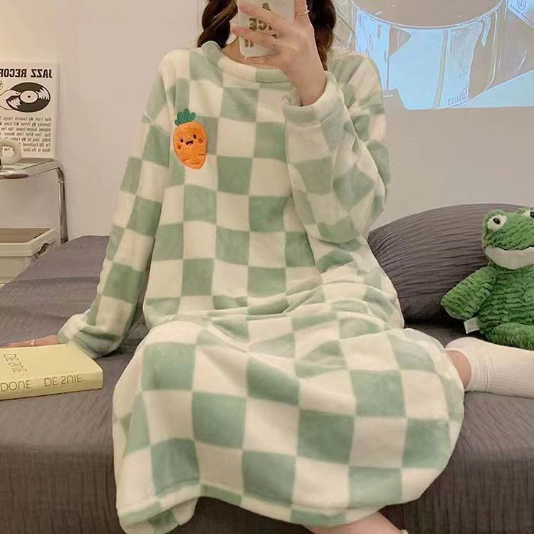 もこもこ パジャマ レディース 冬 ルームウェア ワンピース