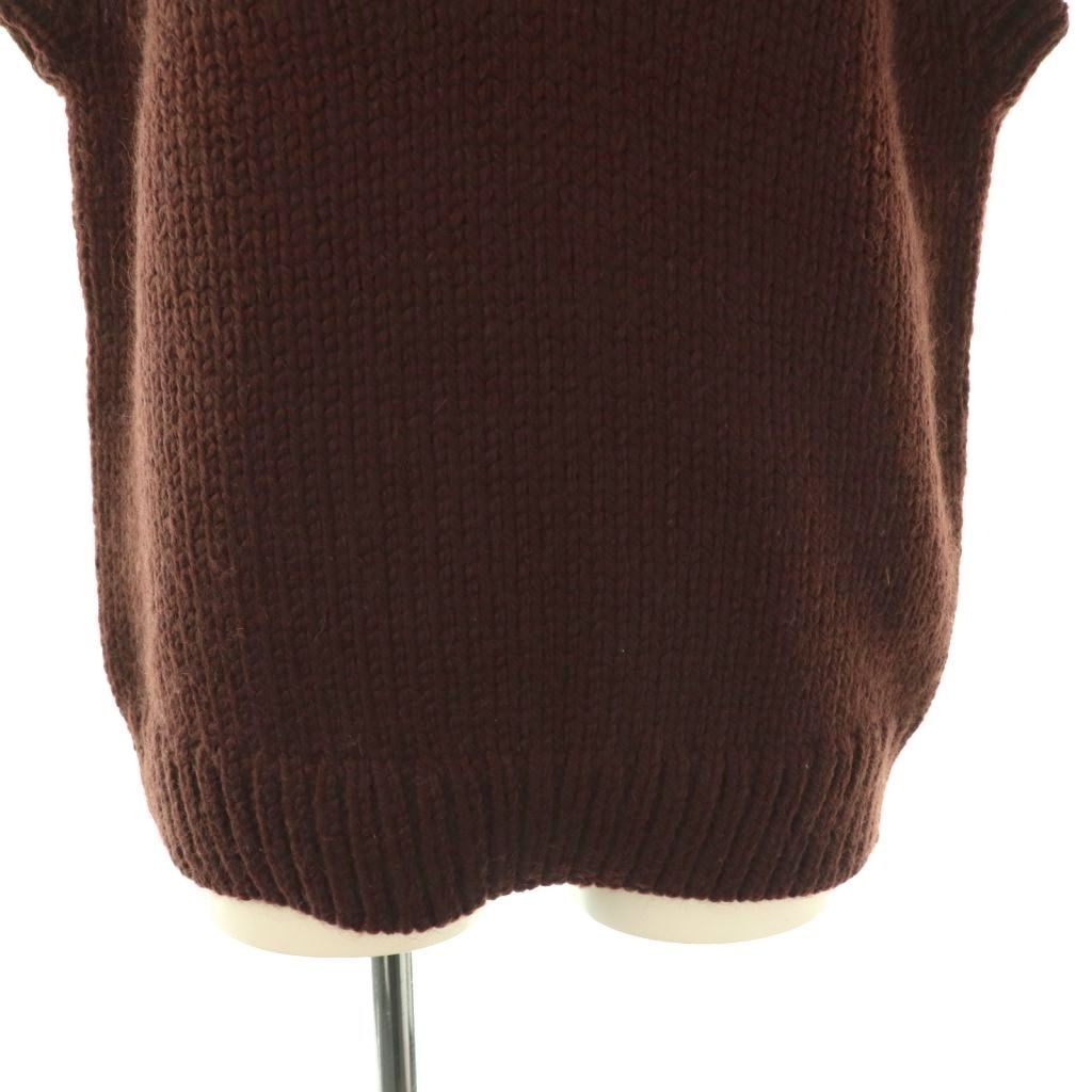  ドリスヴァンノッテン DRIES VAN NOTEN ウールモヘヤニットベスト Vネック XS ブラウン DO OS 長袖 ニット セーター