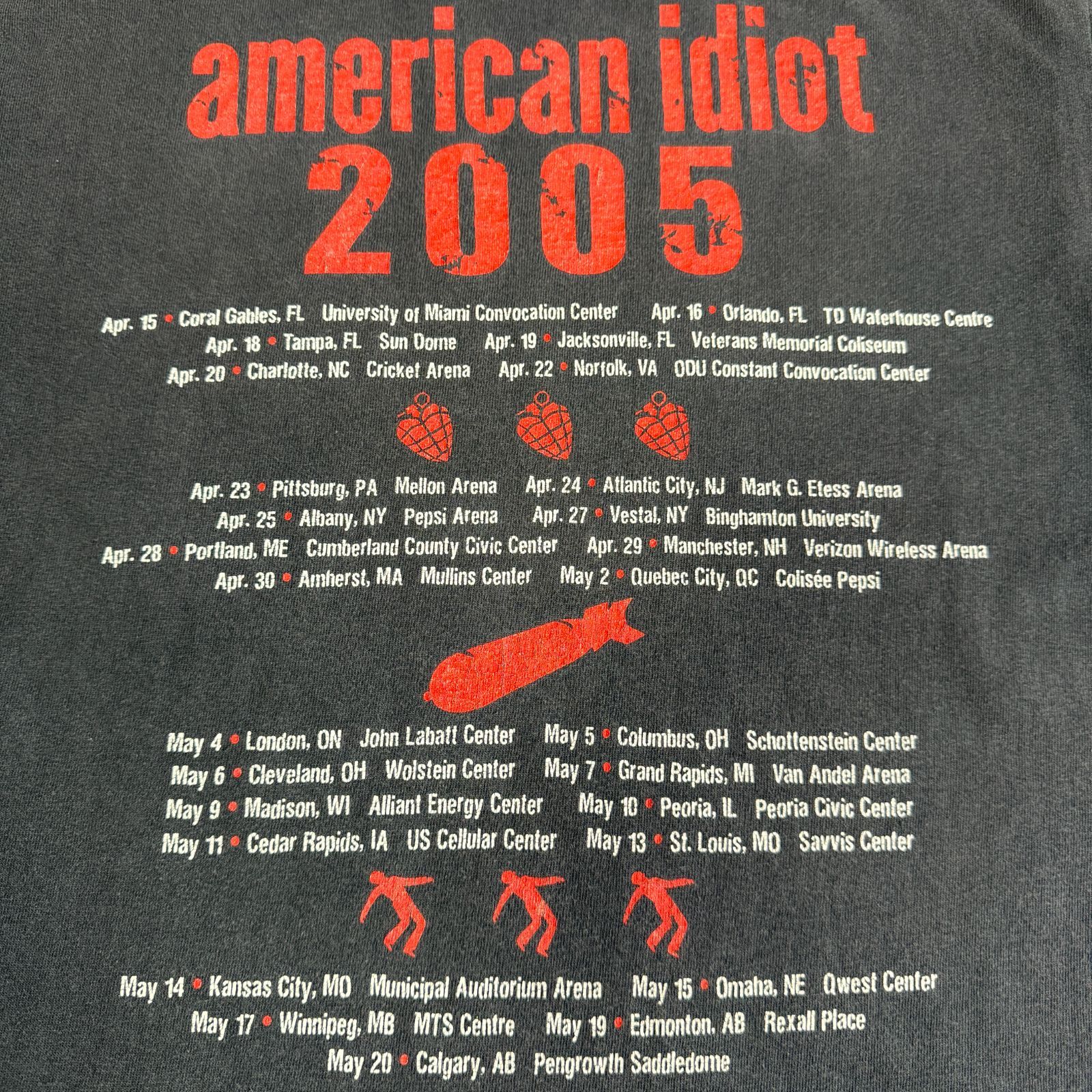 00s Green Day American idiot tour 2005 グラフィック プリント T 