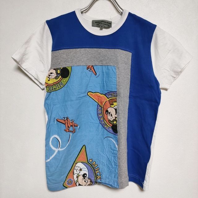 COMME des GARCONS GOOD DESIGN SHOP ディズニー ミッキーマウス XS 半袖Ｔシャツ カットソー AD2016 ブルー レディース コムデギャルソン 4-0404S∞