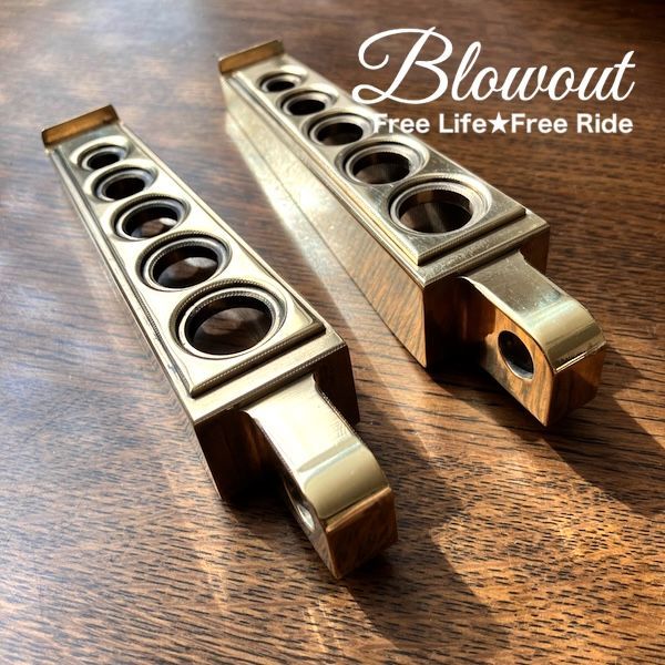Blowout ブラス フットペグ ハーレー ショベル ビンテージ パン ナックル チョッパー AMF フランダース 真鍮 BRASS