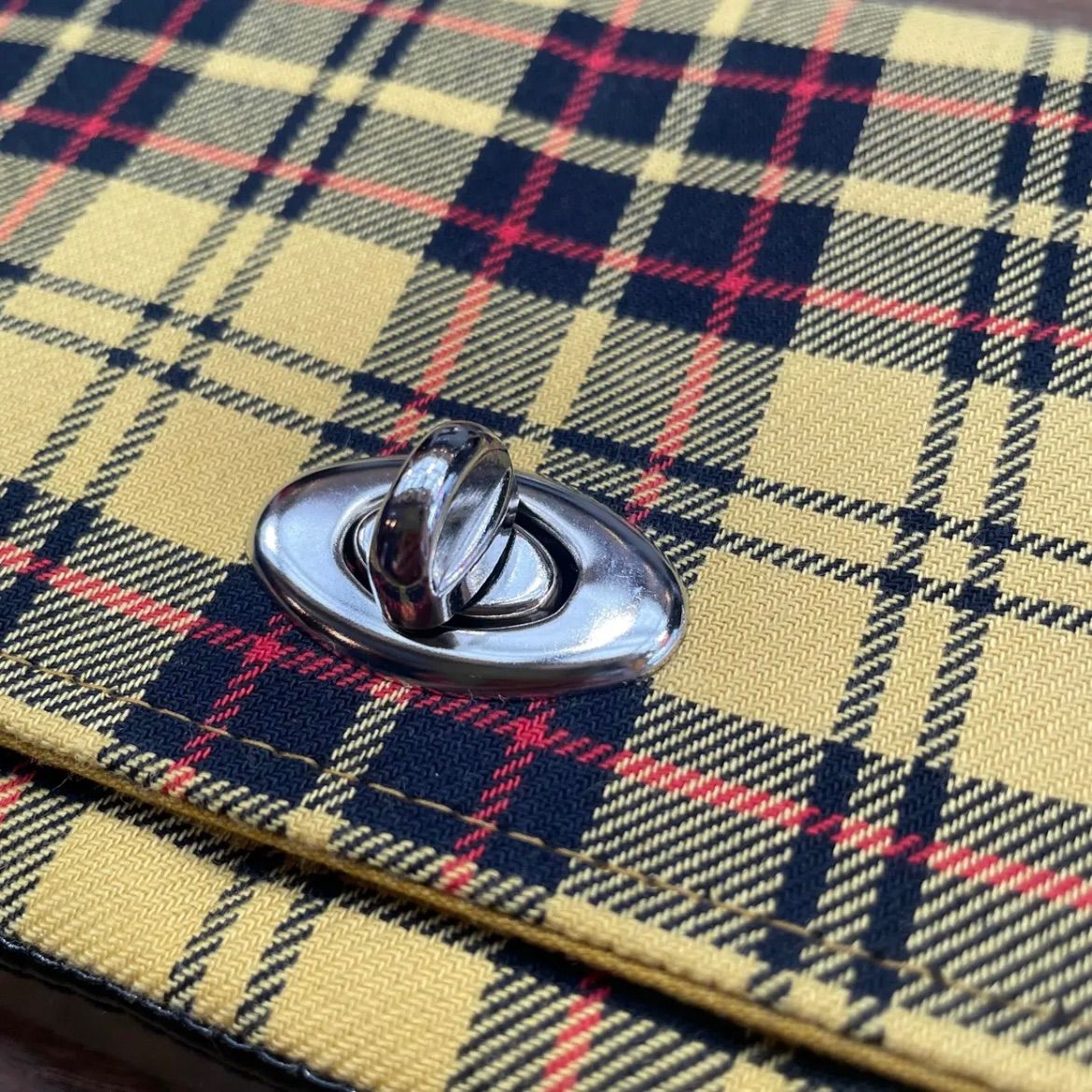 jewel trash ハンドバッグ イエロー チェック モッズ 昭和 レトロ スペースエイジ トラッド タータンチェック