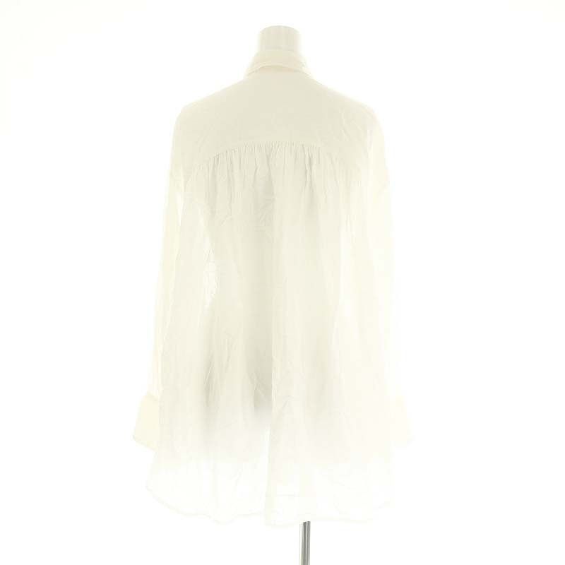 ハーリップトゥ Herlipto Cotton-brend Voile Sheer Shirt