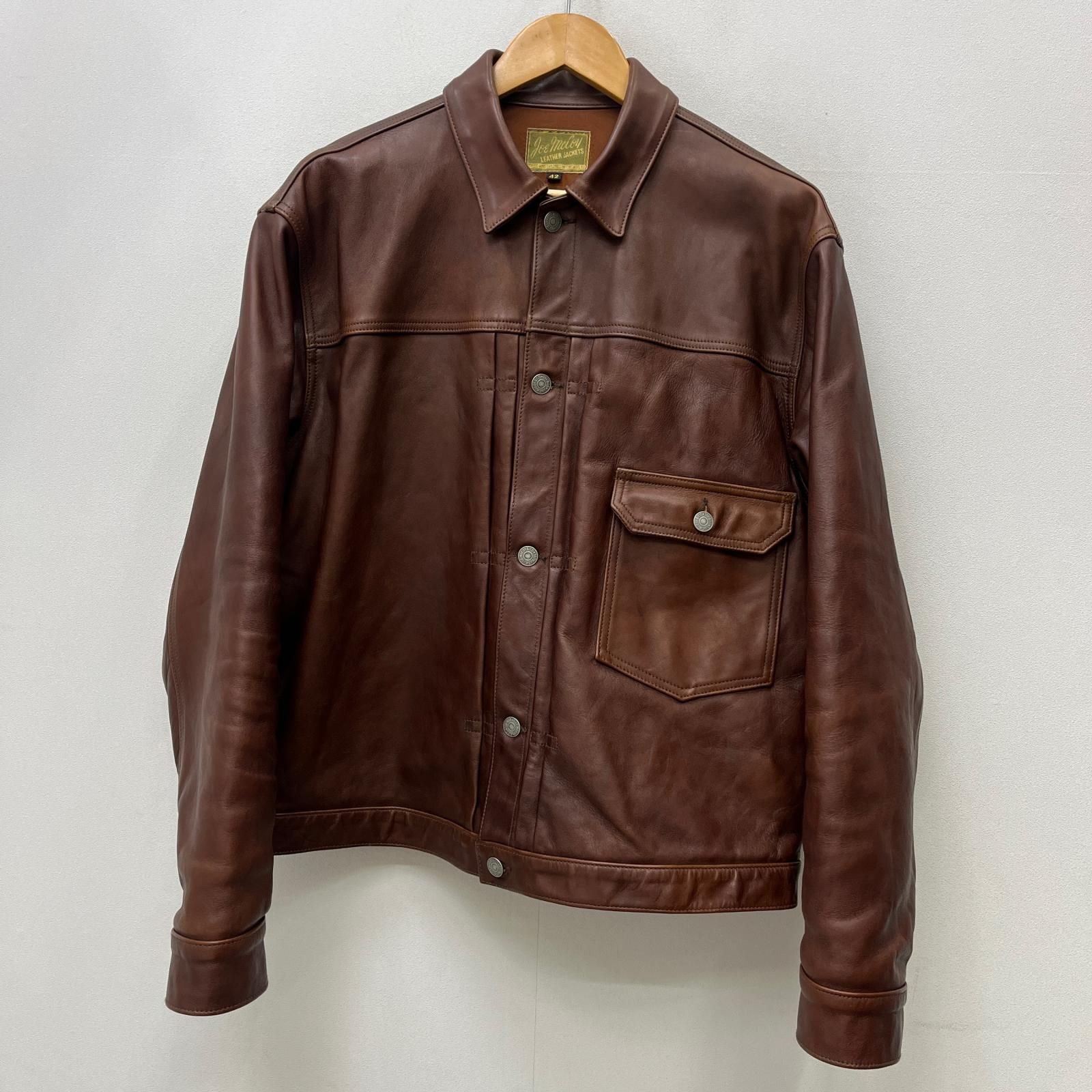 加古川店 JOE McCOY | ジョーマッコイ レザー TYPE I LEATHER JACKET mj23013 ブラウン サイズ 42 93