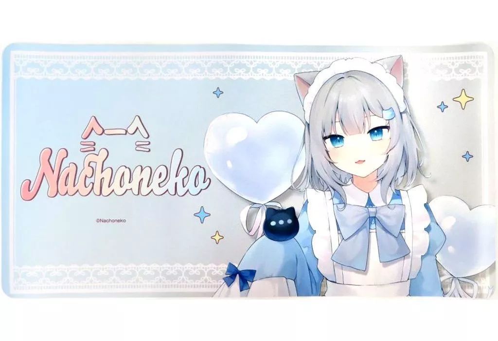 中古】デスクマット Nachoneko ブルーメイドver. デスクマット