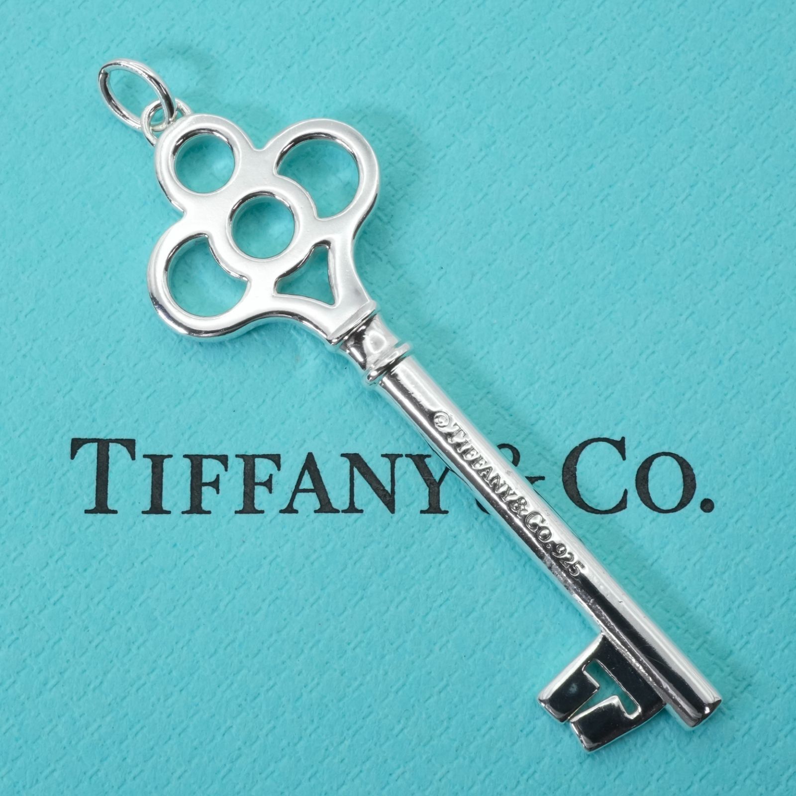 極美品 ティファニー クローバー ラージ キー ネックレストップ/25