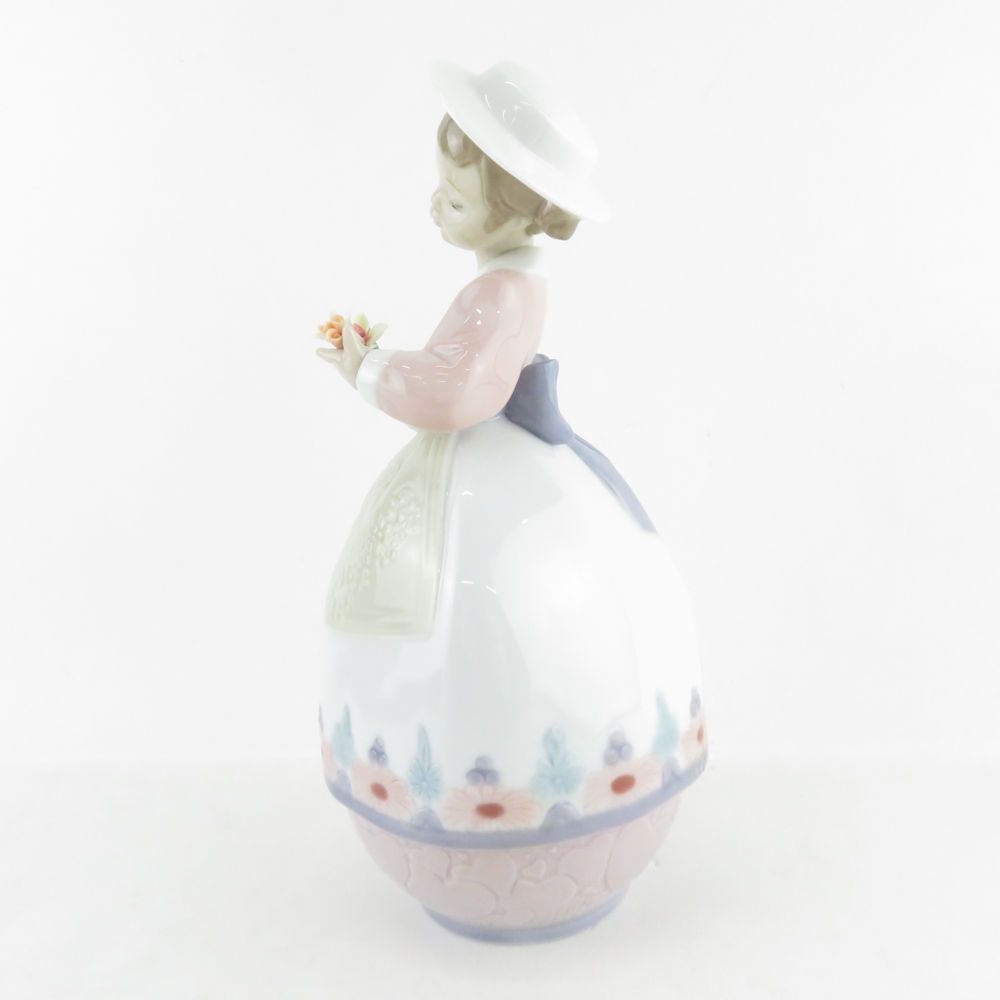 美品 LLADRO リヤドロ 6544「私の秘密」 TREASURES OF THE HEART 小物入れ 置物 陶器人形 SY9380S 