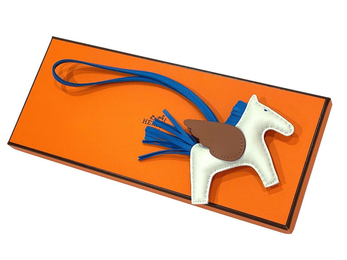 品 HERMES エルメス ロデオ PM ペガサス ラムスキン×スイフト ヴェールフィズ×ゴールド×ブルーザンジバル B刻印 バッグチャーム アクセサリー ファッション 小物 レディース 女性用 馬 ブランド プレゼント ギフト
