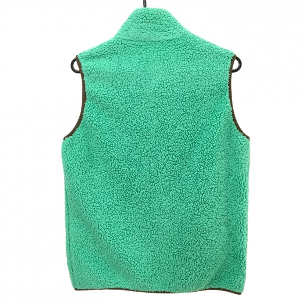 Jack Bunnyゴルフ フリースベスト サイズ5 ジャックバニー ボアベスト ライトグリーン×ブラウン 裏フリース