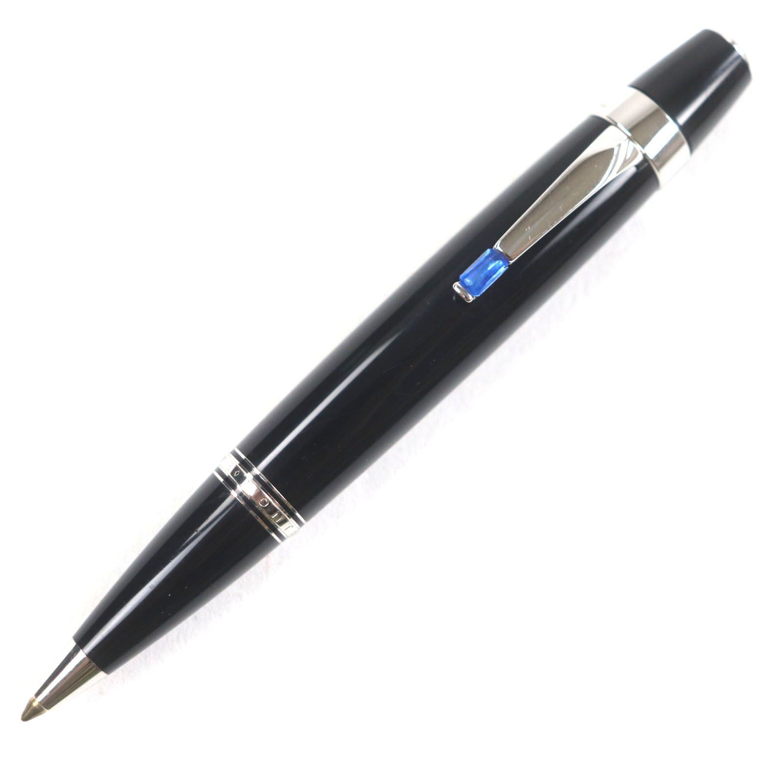 MONTBLANC モンブラン ボエム ブルージェムストーン ホワイトスター ツイスト式 ボールペン ブラック シルバー ドイツ製 メンズ 筆記 済み