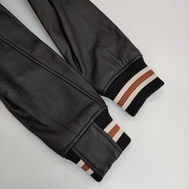 最高級 COACH VARSITY JACKET レザー 革 67485 バーシティジャケット スタジャン ブラック レディース コーチ 5-0917T∞ パーティー