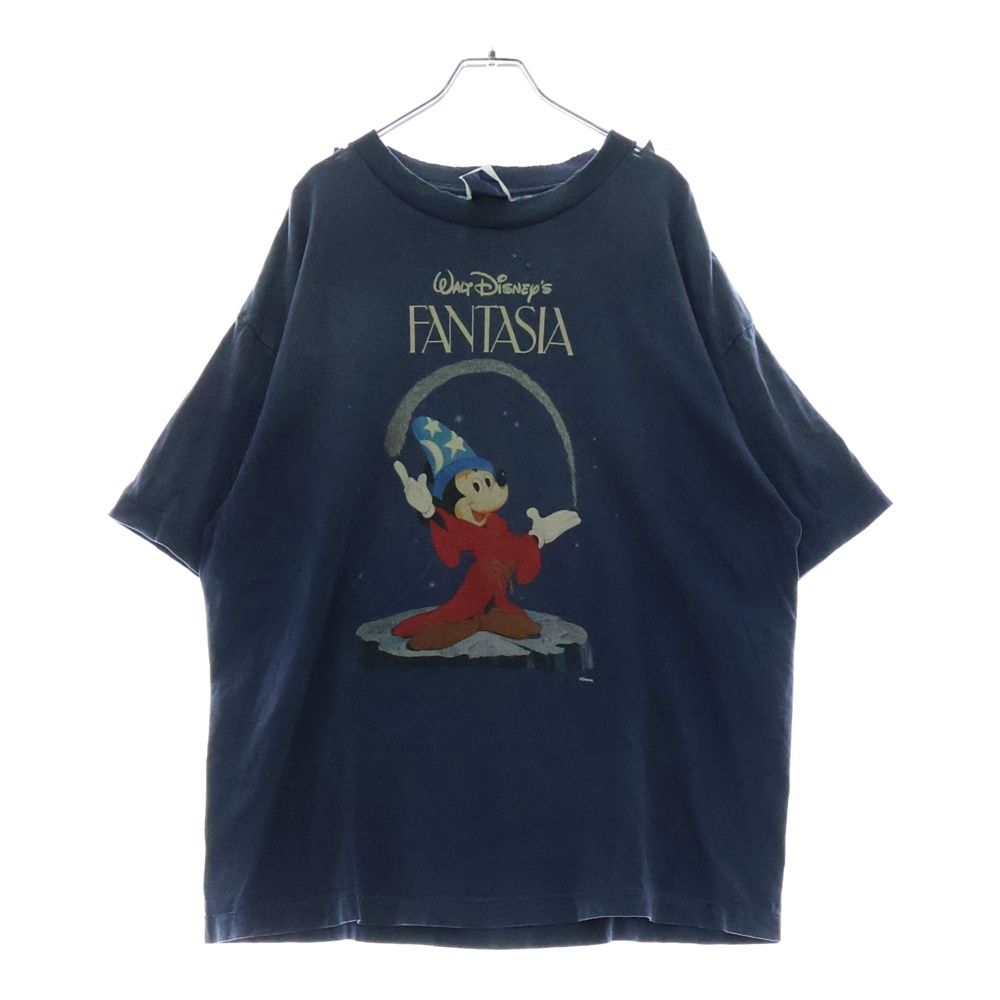 SAINT MICHAEL セントマイケル 25SS ×DISNEY FANTASIA DNF SS TEE FANTSIA ディズニー ファンタジア ダメージ加工半袖Tシャツ ネイビー SM-HR8-0000-C65