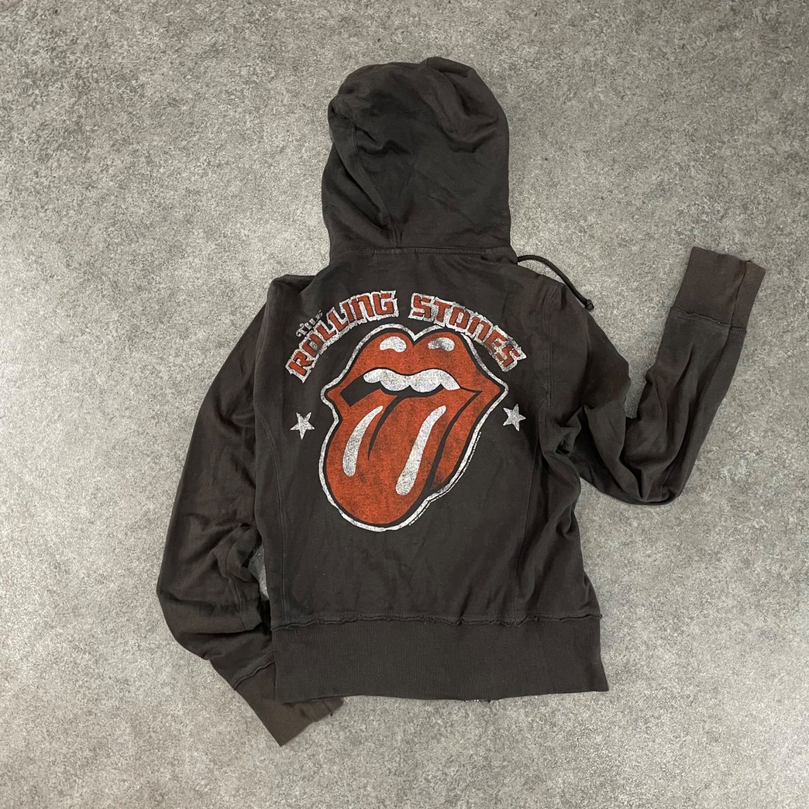 O1 Y2K Junk Food The Rolling Stones Full Zip Hoodie Jacket Rock 
