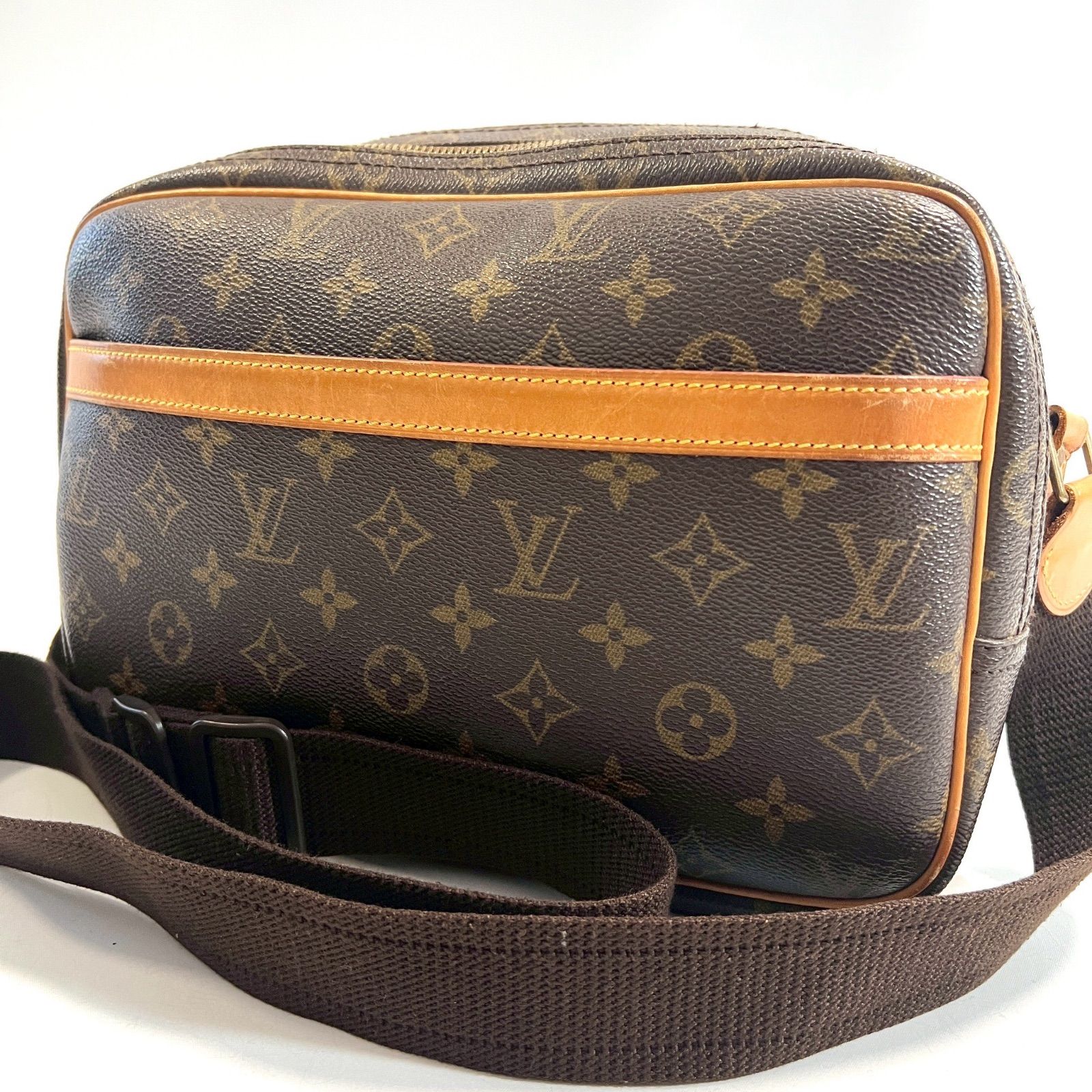 【LOUIS VUITTON】ショルダーバッグ　 リポーターPM モノグラム リポーターPM モノグラム ショルダーバッグ PVC レザー ブラウン