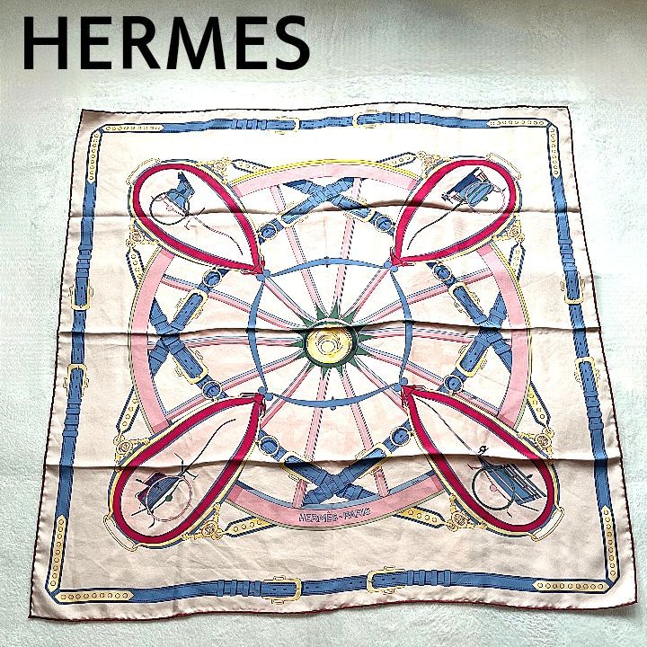 HERMES エルメス カレ90 カレウォッシュ En Roue Libre スカーフ