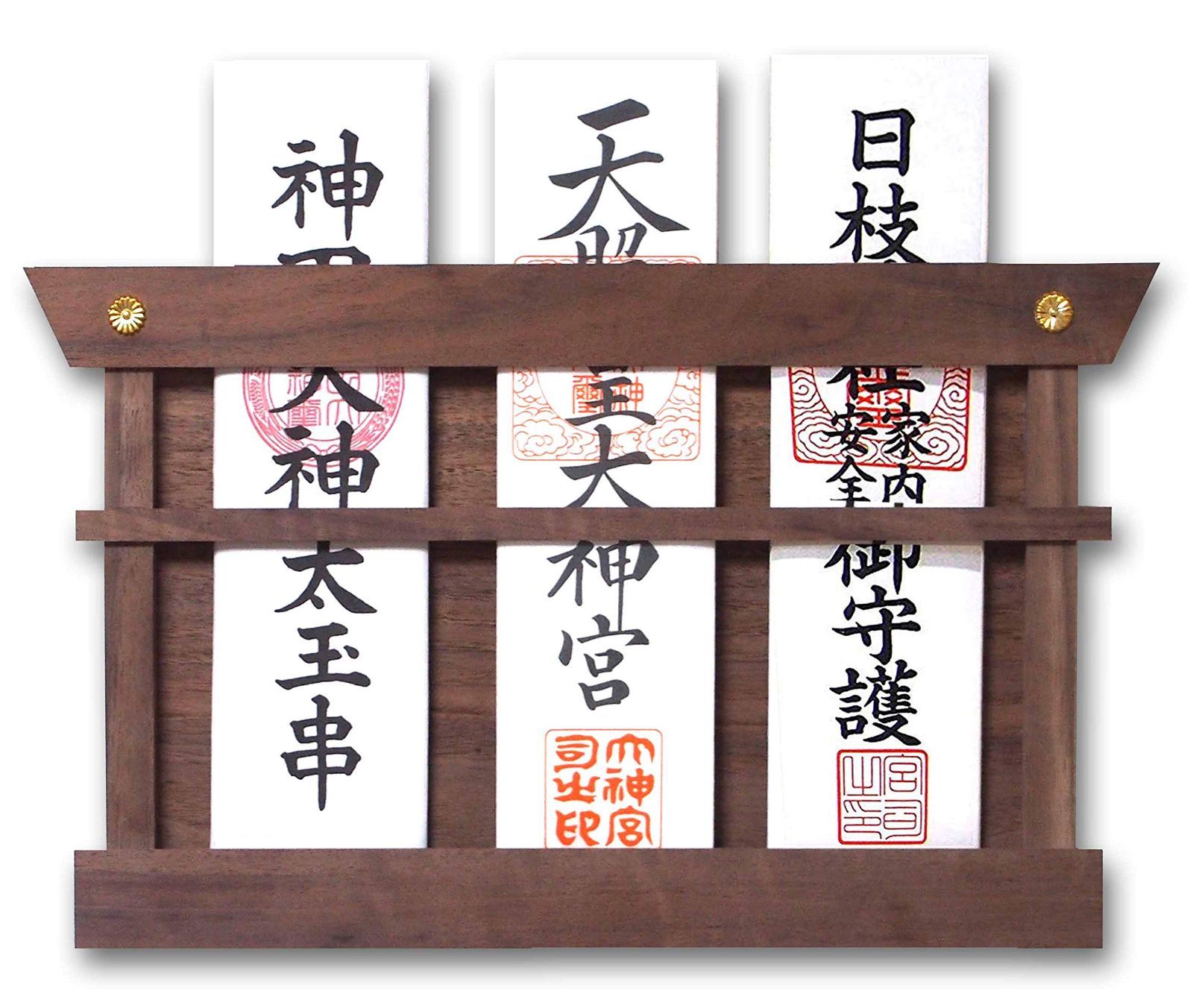 数量 神棚用品 鳥居タイプ ウォールナット 薄型 35×20cm 簡易 壁掛け 札差し お札立て シンプル 置き 壁掛け モダン 軽量 飾り 神棚 棚板