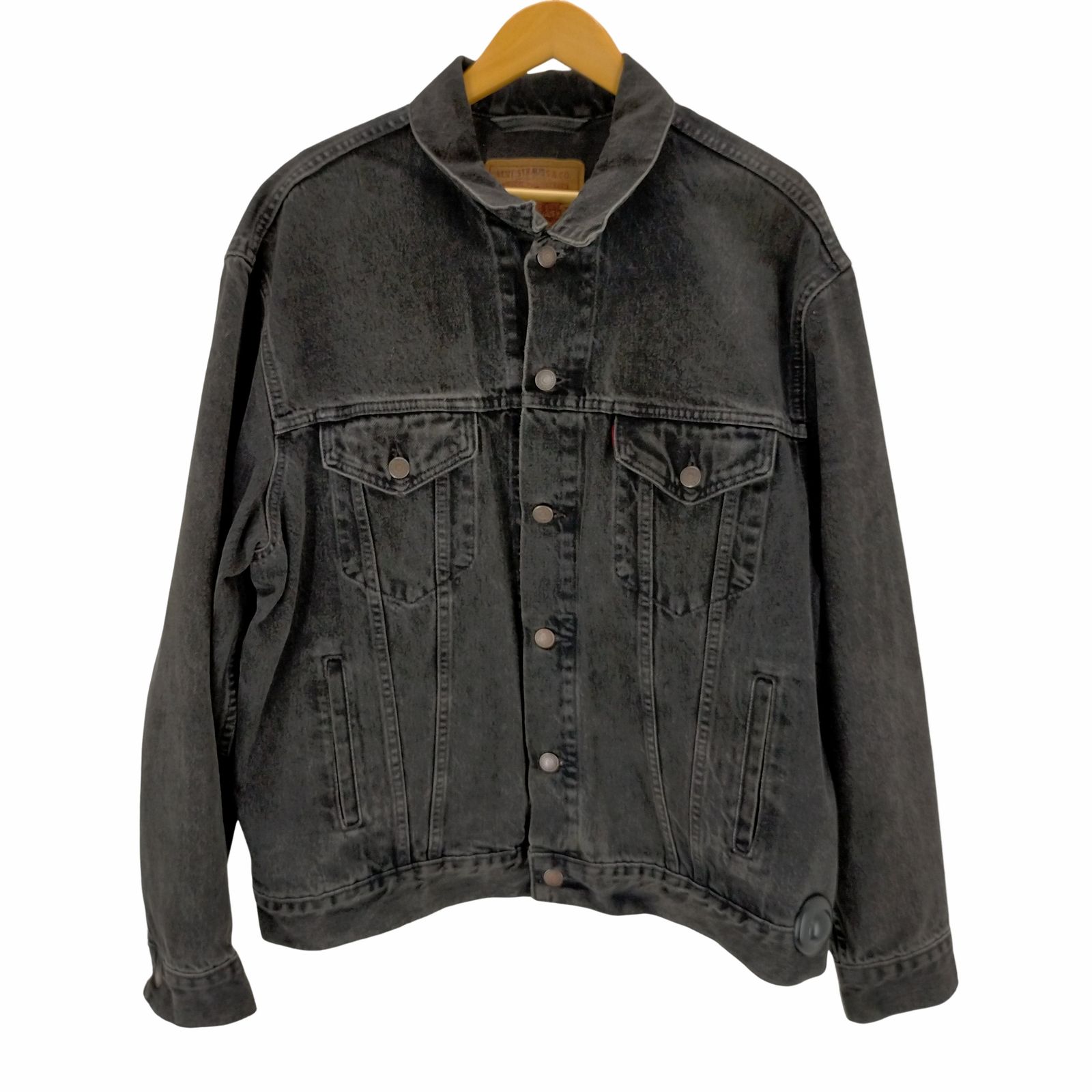 90s イタリア製 LEVIS 70503 02 デニム ジャケット L 古着 古着 90年代 リーバイス Levis 70503-02 先染め ブラック デニム