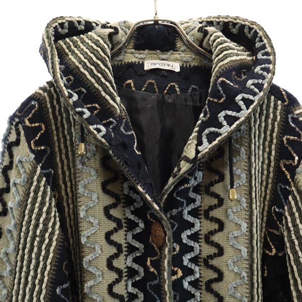 SAZAN 90s 80s オールド 長袖 ニット カーディガン グレージュ SAZAN パーカー レディース SAZAN 90s 80s オールド 長袖 ニット カーディガン グレージュ
