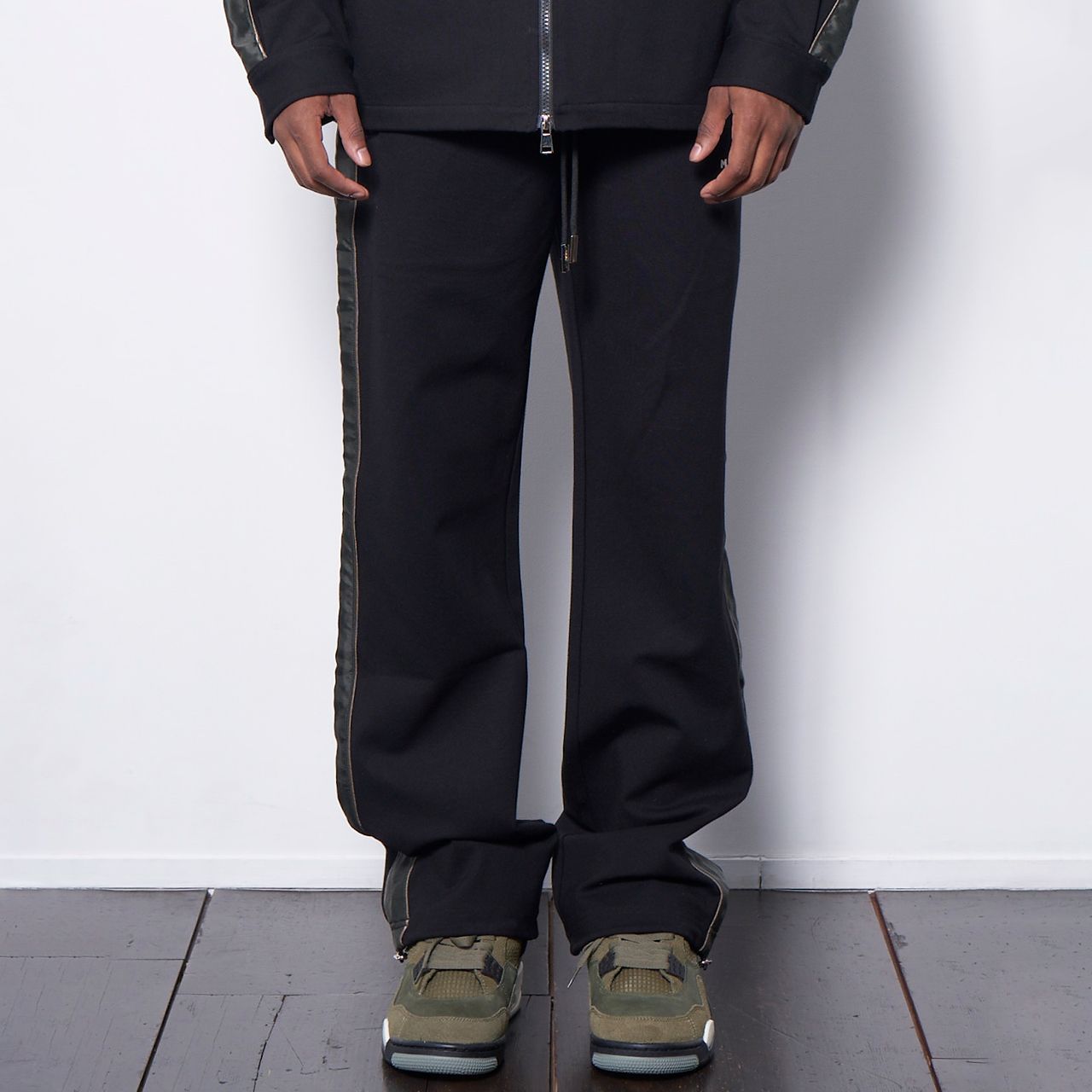 メルヴィンス LUX TRACK PANTS ブラック L メンズ S3084 MLVINCE(メルヴィンス LUX TRACK PANTS BLACK トラックパンツ
