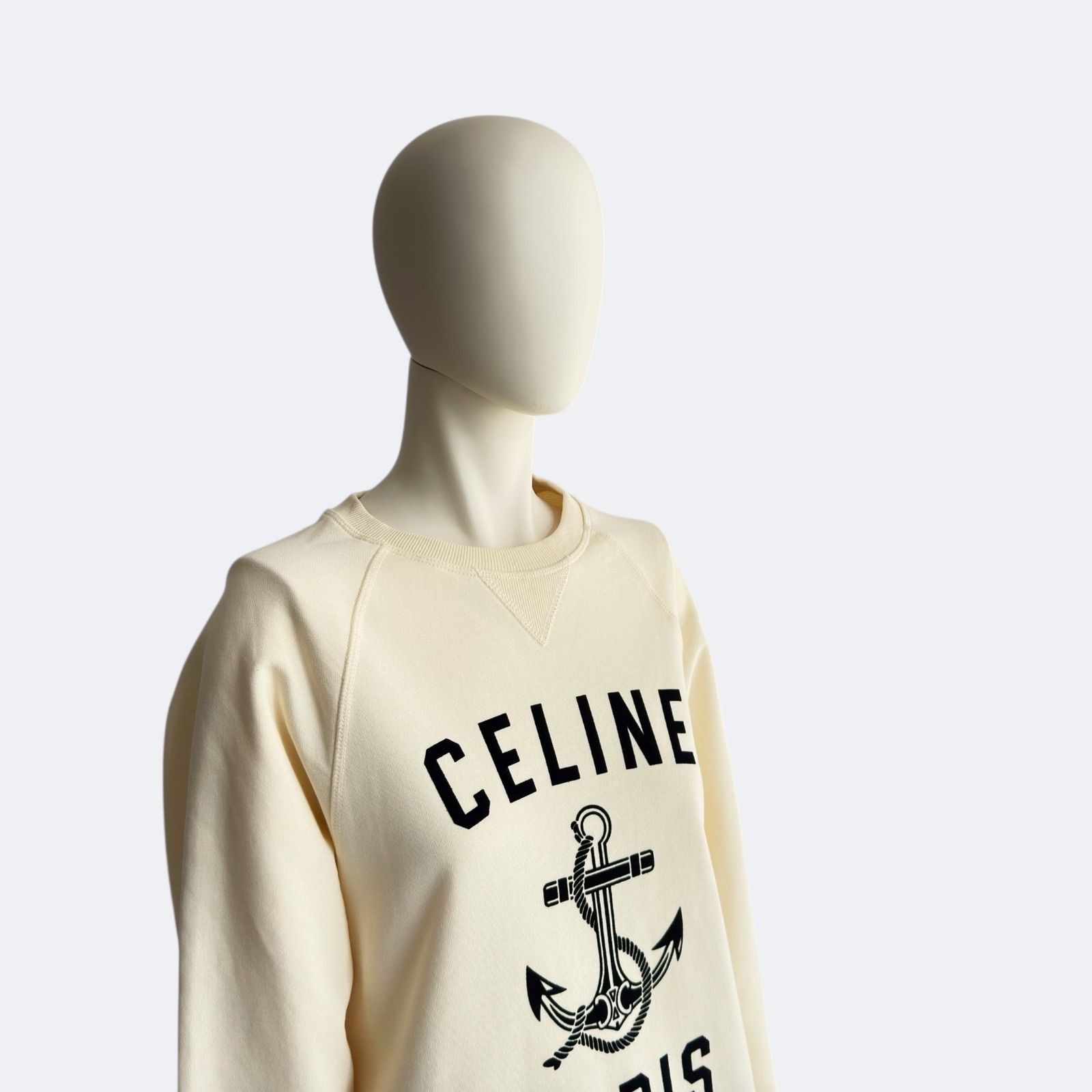 CELINE セリーヌ トレーナー クリーム レディース アンカー スウェット