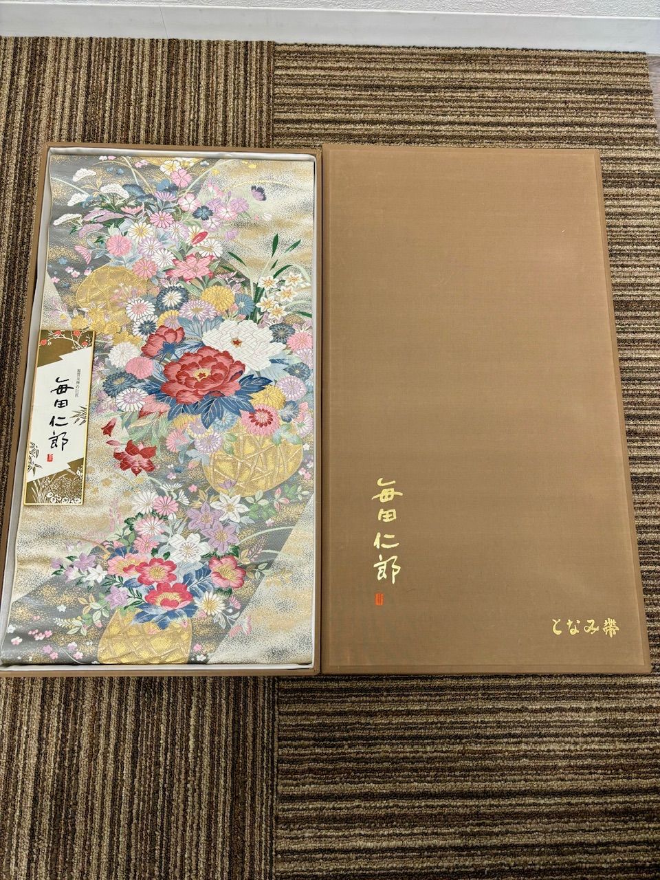 袋帯 加賀友禅 毎田仁郎 となみ帯 刺繍 純金箔 - メルカリ