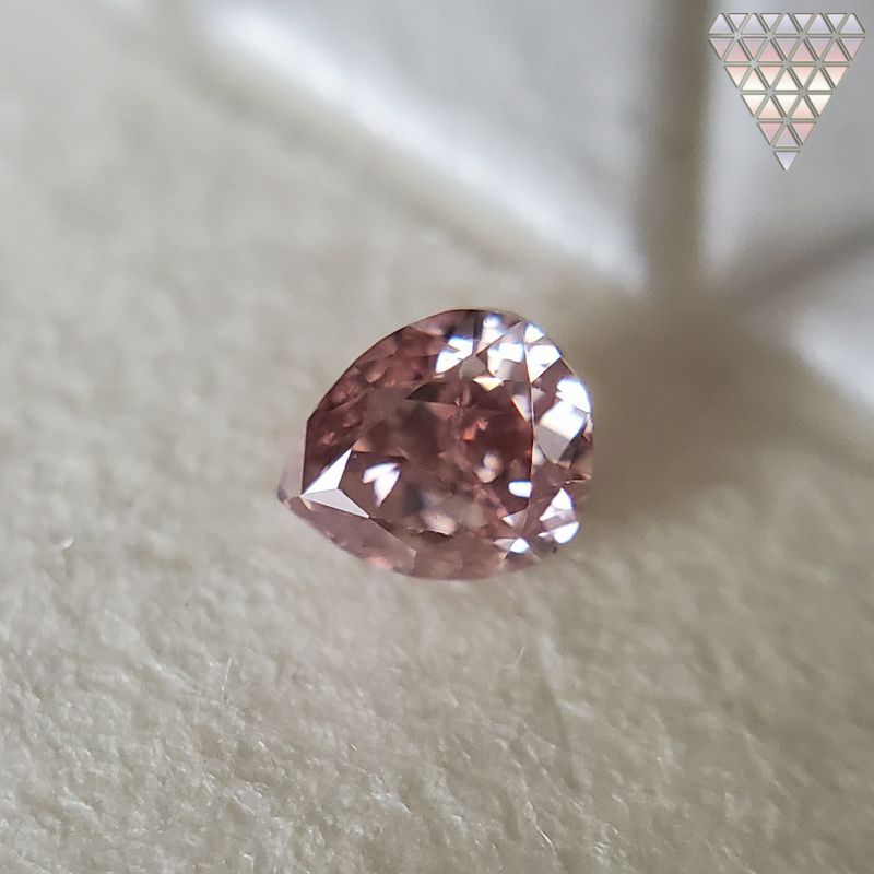 0.06 ct FANCY PINK SI1 PEAR AGT 天然 ダイヤモンド DIAMOND EXCHANGE FEDERATION