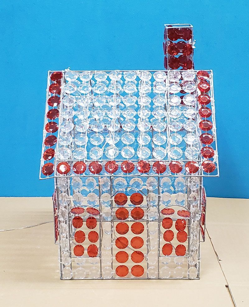 モチーフライトLEDクリスタルビーズ・ハウスJOA-195