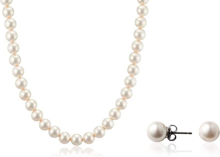 南洋白蝶真珠パールネックレス パイプステーション シルバーカラー 14