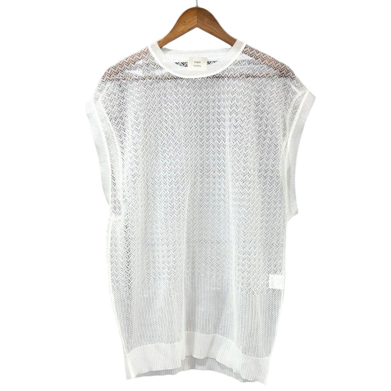 FUMIE TANAKA フミエタナカ 22SS A Sheer mesh VEST シアーメッシュベスト F22S-25 14330