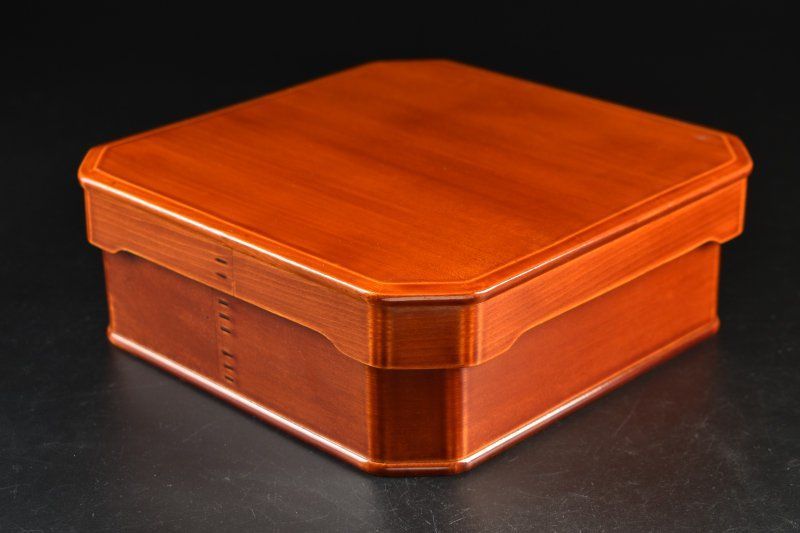 蔵A5563b】飛騨春慶塗 大徳寺 弁当箱 重箱 五客