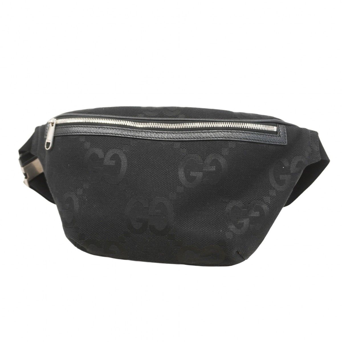 5ie5987-h グッチ ボディバッグ ジャンボGG 696031 キャンバス ブラック シルバー金具 メンズ
