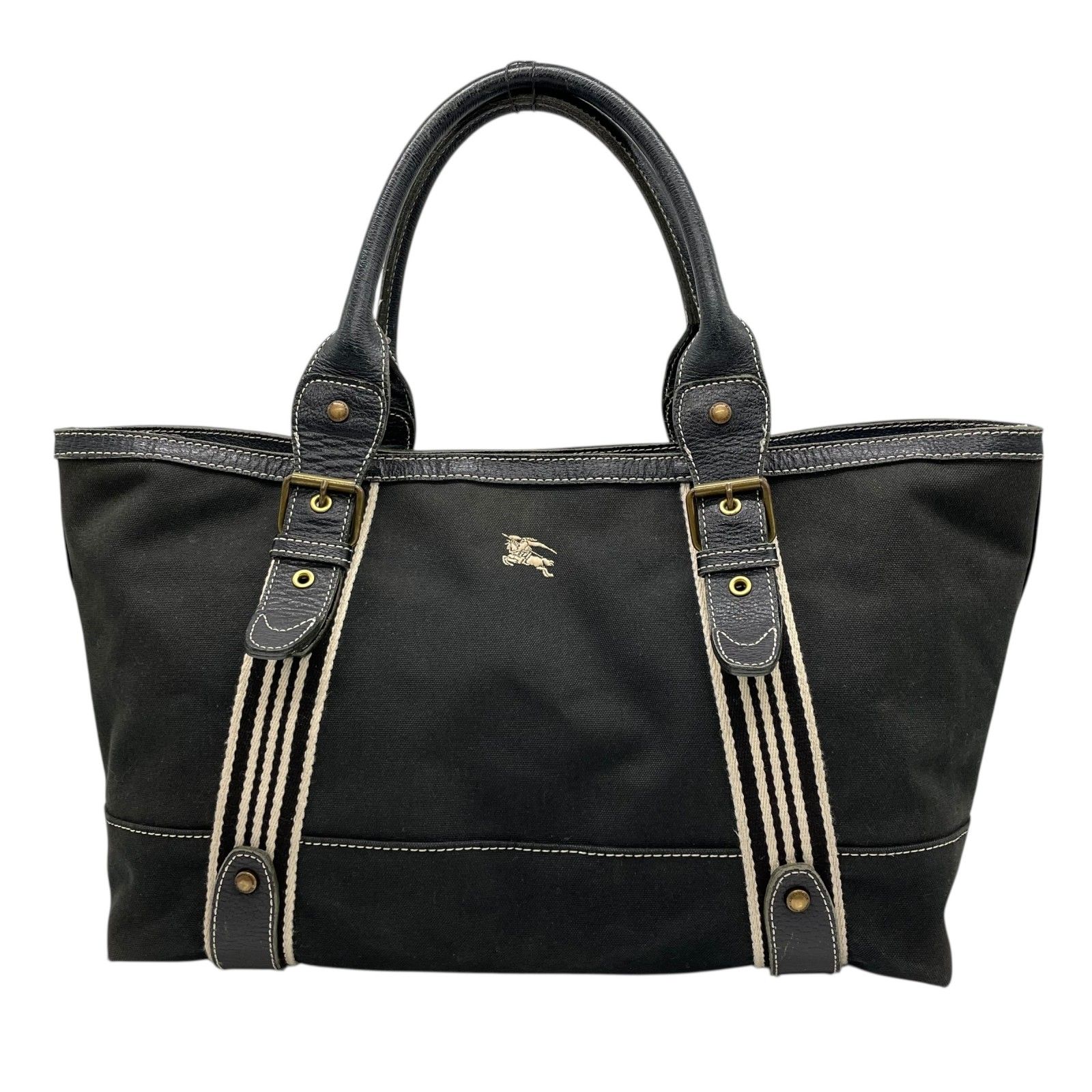 美品 BURBERRY バーバリーブルーレーベル トートバッグ キャンバス 