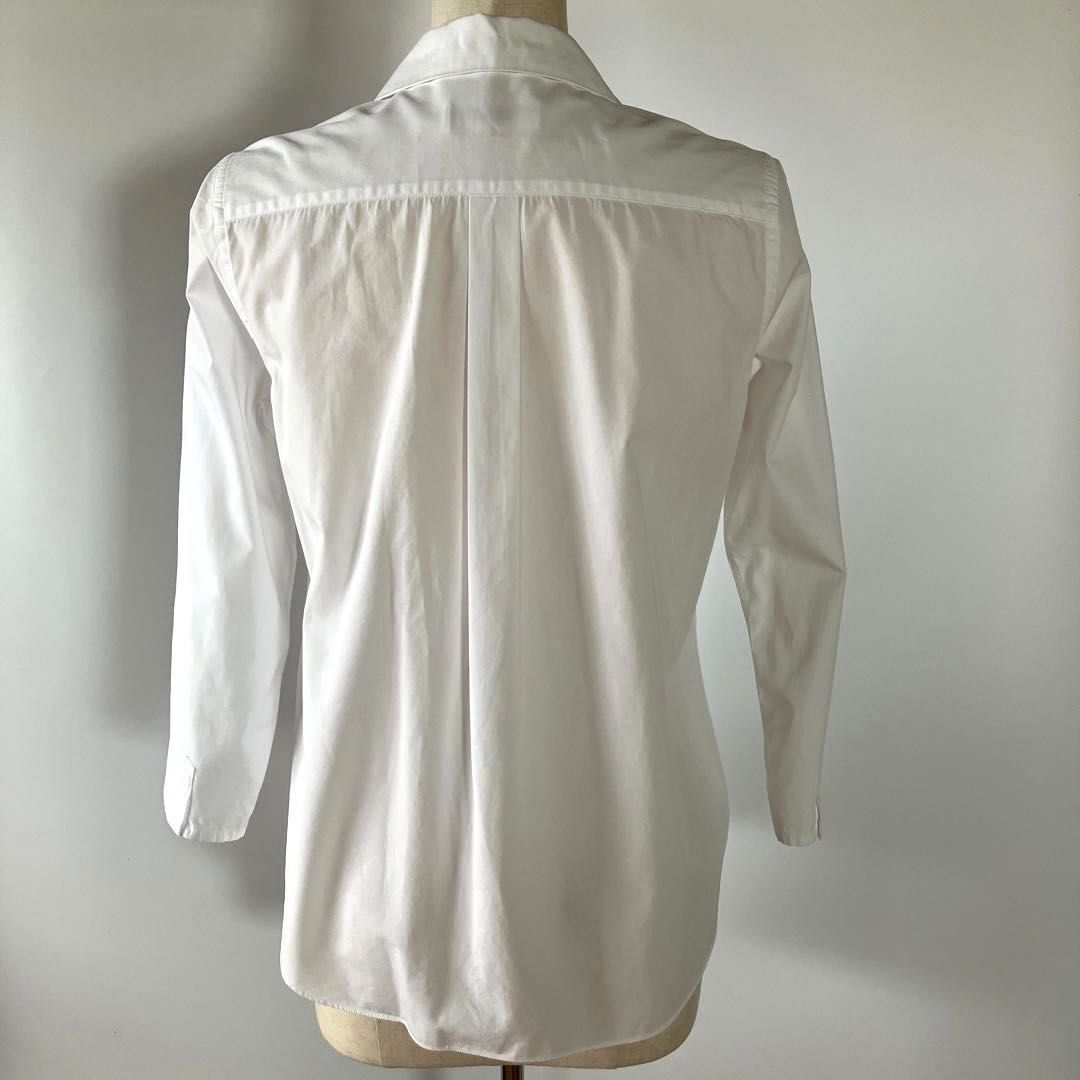 コムデギャルソン ローブドシャンブル / 丸襟 白 シャツ コットン ホワイト コムデギャルソン ローブドシャンブル / 丸襟 白 シャツ