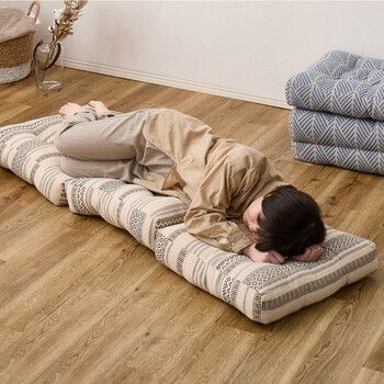 3つ折りごろ寝クッション インド綿