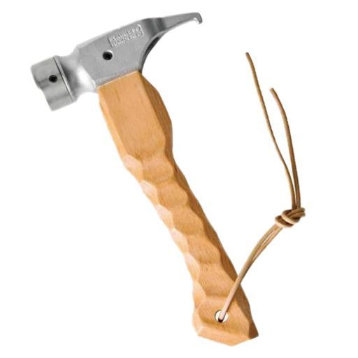 RODGERSペグハンマー(ナチュラル)ショートペグハンマーステンレススチール名栗加工ハンドル小型コンパクト天然木ペグ