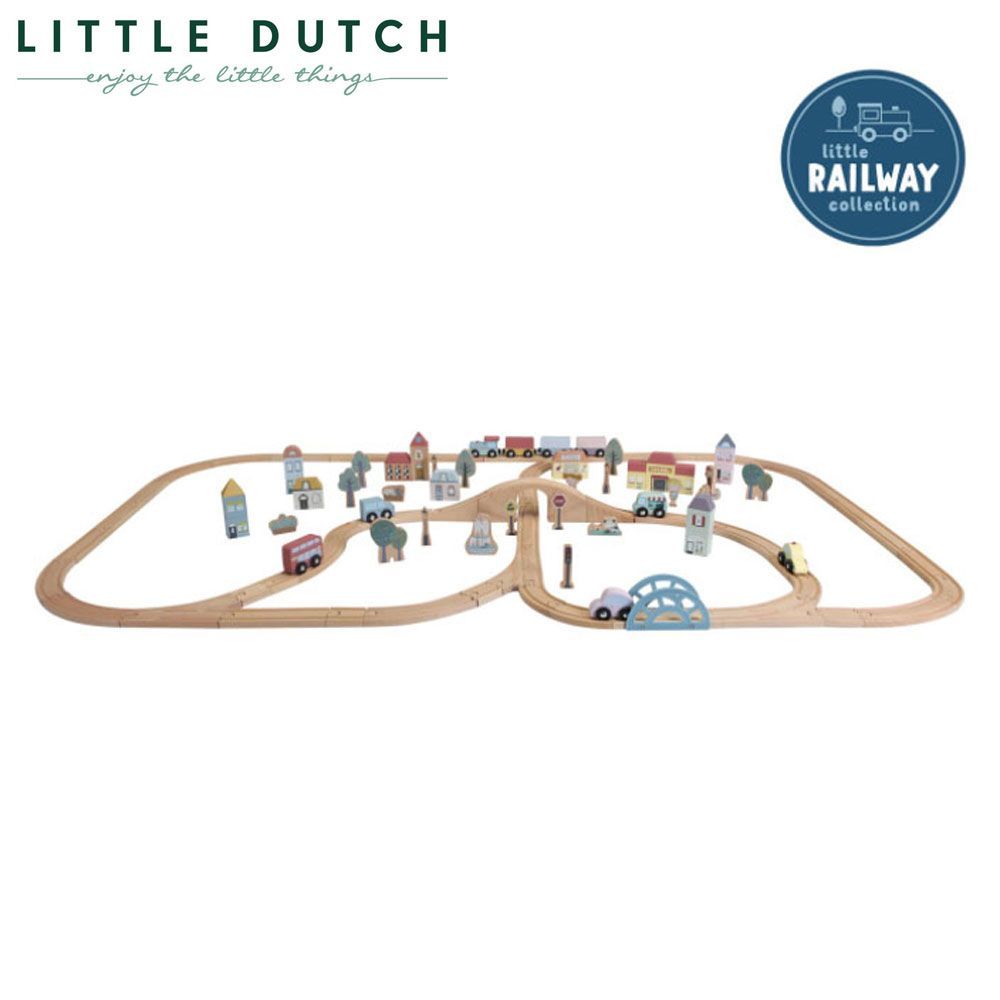 Little Dutch 木製レールウェイ トレイントラックシティセット - メルカリ